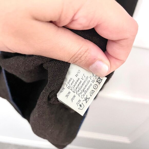NWT Tiki Napoli Brown 1/4 Zip Wool Cashmere Blend Sweater TK1006 IT 54 Size L - Picture 8 of 9
